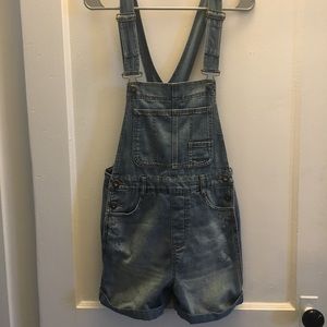 Free People Short Overalls